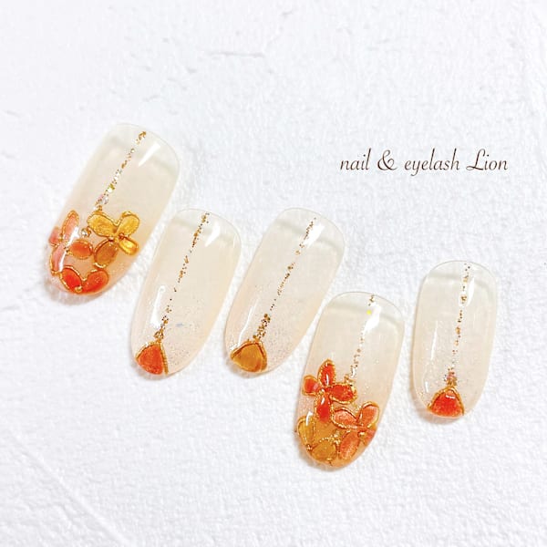 マグネットフラワー・キンモクセイVer.|nail & eyelash Lion 池袋
