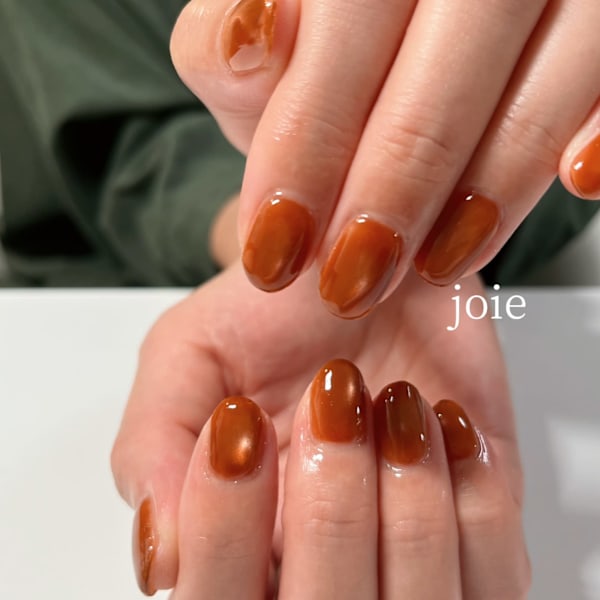 オレンジブラウンマグ|nail atelier joie【ジョワ】御徒町 （パラジェル・フィルイン・付替オフ無料）