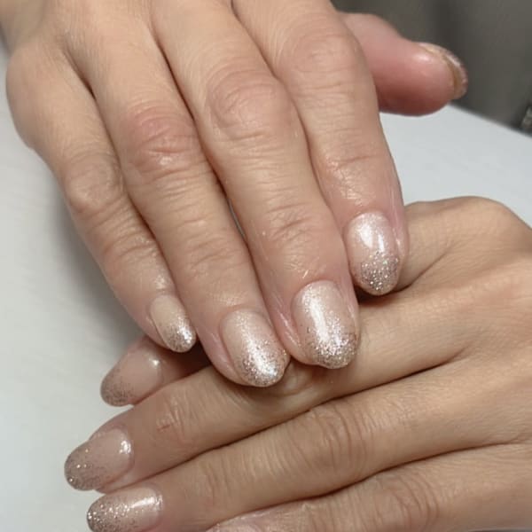 ワンカラーラメグラデーション