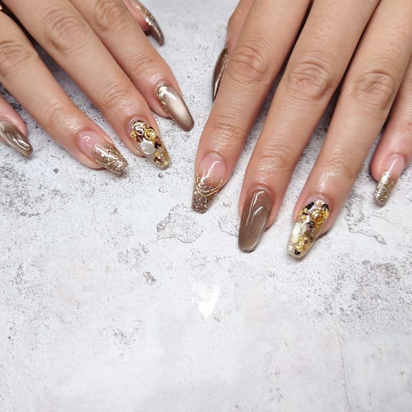 ハンドネイルデザインアート10本（甘皮処理・オフ込み）|atelier-01