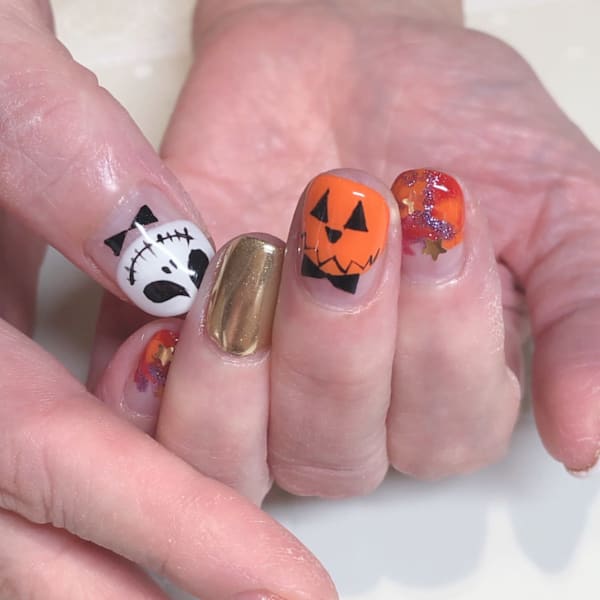 ハロウィーンネイル