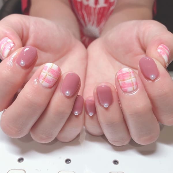 チェックネイル