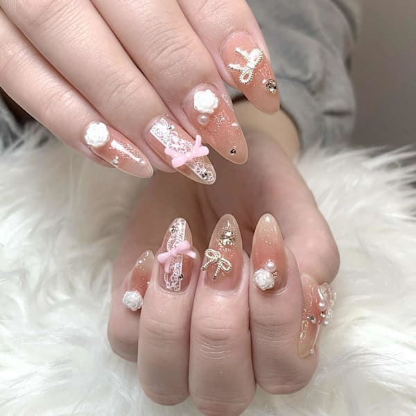 大人可愛いｘキャラメルブラウンネイル