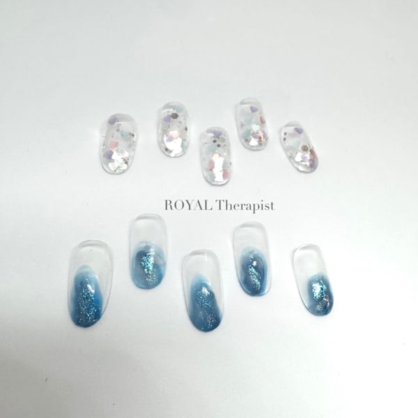 《hand》【定額】シンプルクリア Design➕ケア込み|Royal Therapist 袋町店