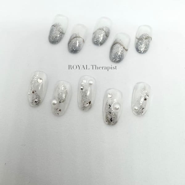 《hand》【定額】シンプルクリア Design➕ケア込み|Royal Therapist 袋町店