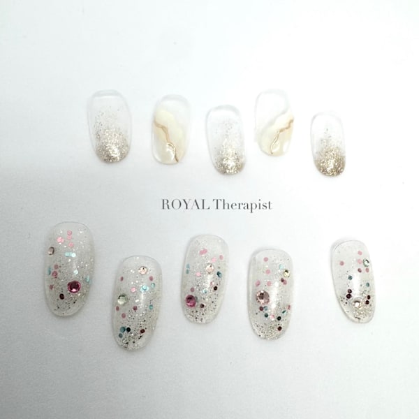 《hand》【定額】シンプルクリア Design➕ケア込み|Royal Therapist 袋町店