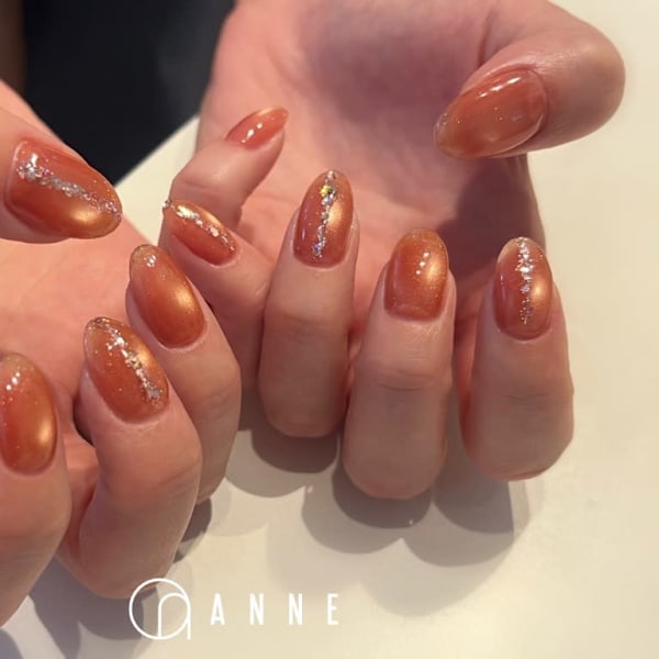 パラジェル オレンジマグネットネイル