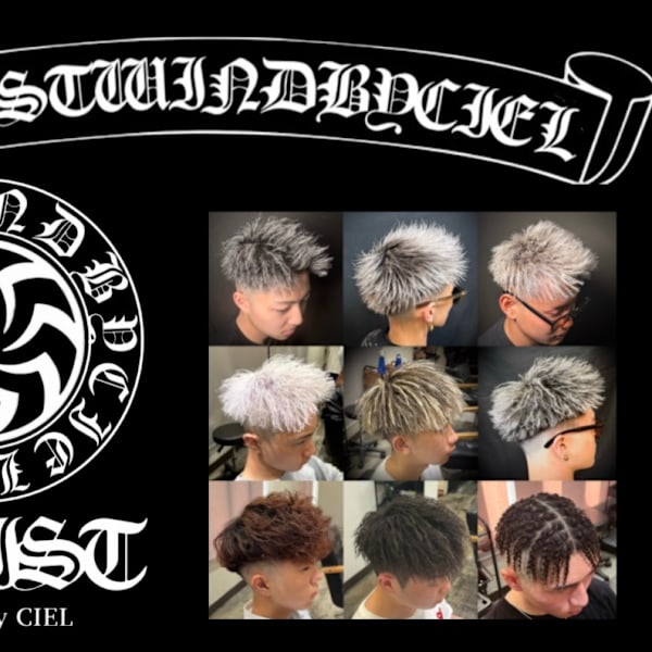 WINDbyCIEL TWISTメンズパーマ特化/ホワイトメッシュ【ウィンドバイシエルツイスト】