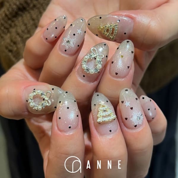 ANNE渋谷店 クリスマスネイル