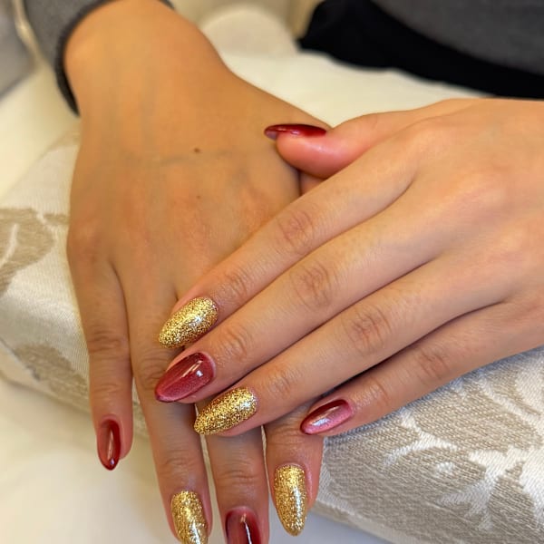 マグネット×ラメミックスネイル