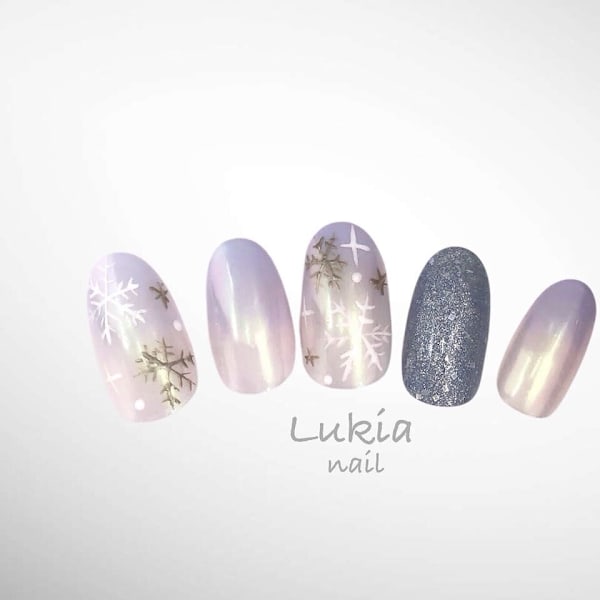冬おすすめ☆結晶ネイル