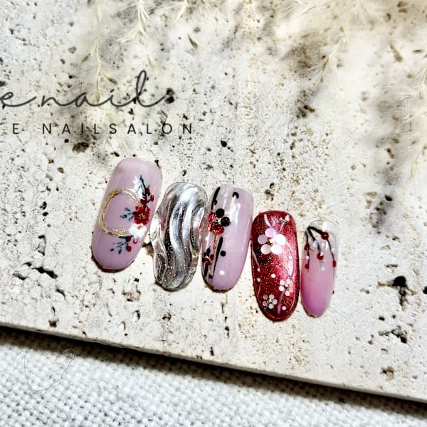 お正月&成人式ネイル