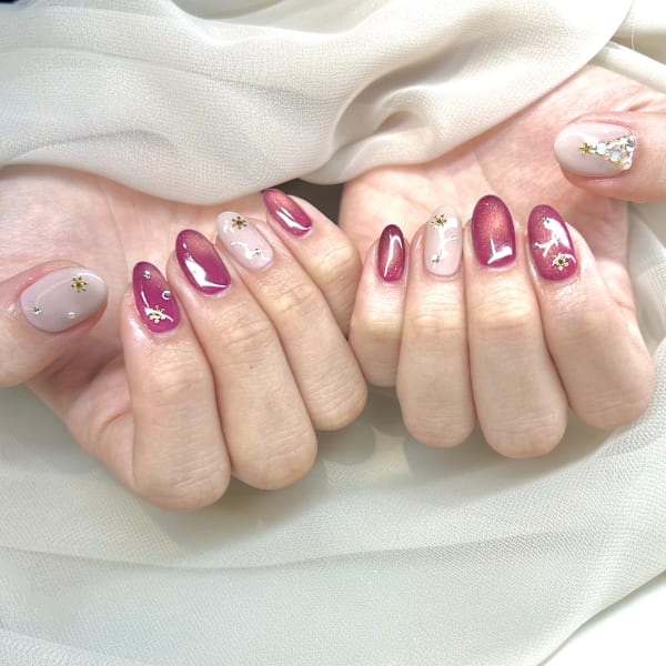 クリスマスツリーネイル