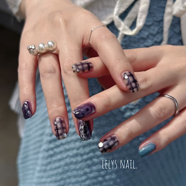 チェックネイル|Lelys nail