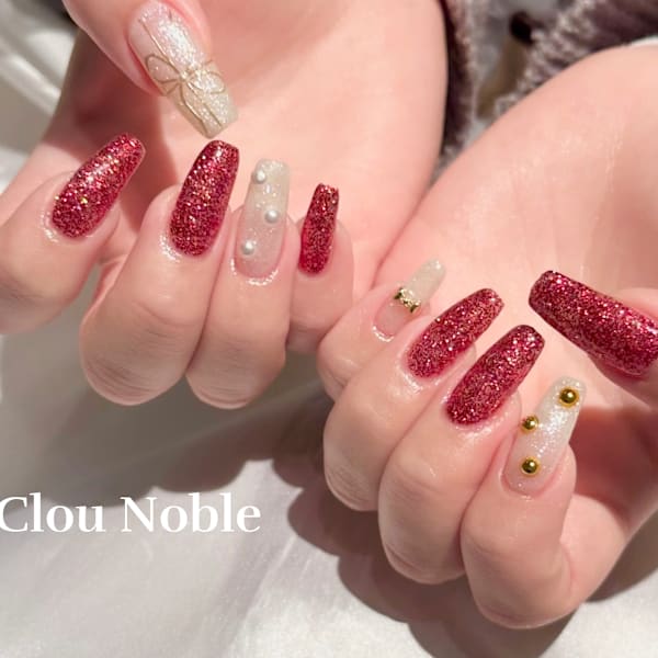 red×ribbon art|nail Clou Noble