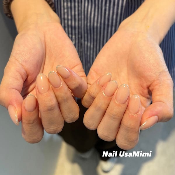 フレンチ(ベースあり)|Nail UsaMimi