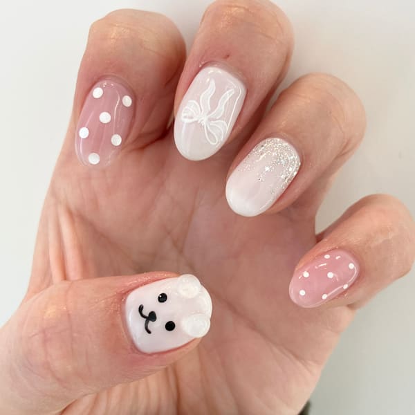 〈ジェル〉ぷっくりアニマルネイル
