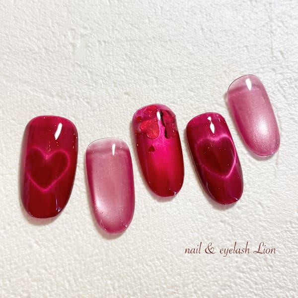 ハートマグネット&ハートホロ|nail & eyelash Lion 池袋