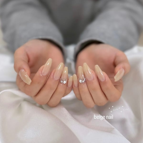 ベージュネイル|Beauty Design Moana