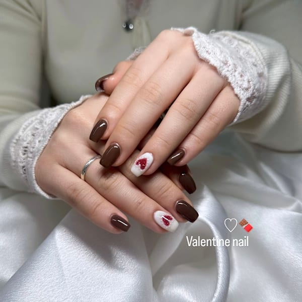 バレンタインネイル🍫|Beauty Design Moana