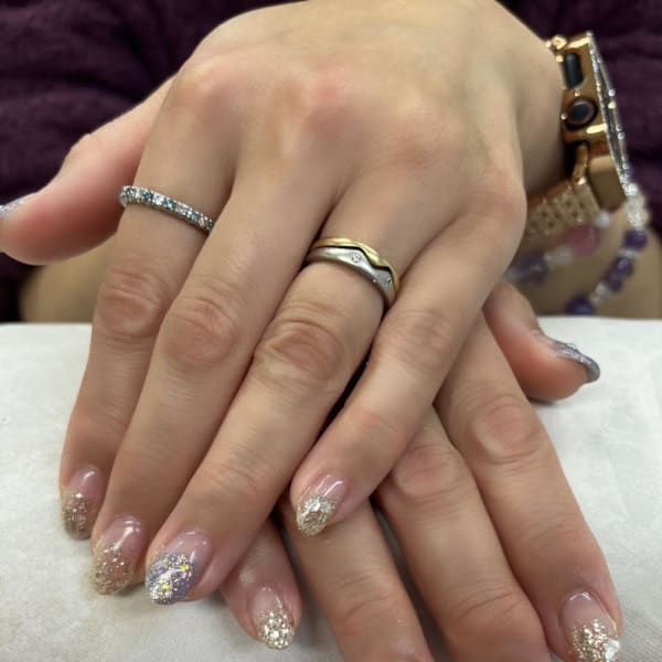 ラメグラ×カラー|はあとねいる 野々市駅前店