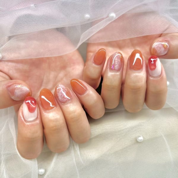 春ニュアンス×ジューシーネイル
