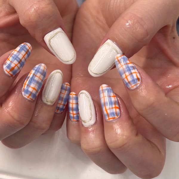 春オススメ☆チェックネイル|Lukia