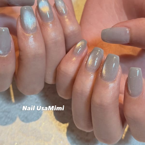 ちゅるんとグレーマグ✨|Nail UsaMimi