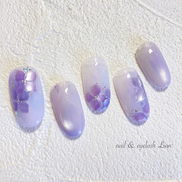 マグネット紫陽花ネイル|nail ＆ eyelash Lion 池袋