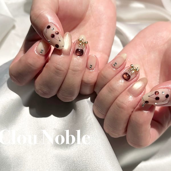 ちゅるんチェリーネイル|nail Clou Noble
