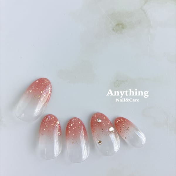 カラーグラデーション×ストーン|Anything Nail&Care
