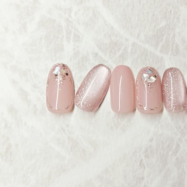 大人可愛いピンクマグネット|nailsalon AQUASOL
