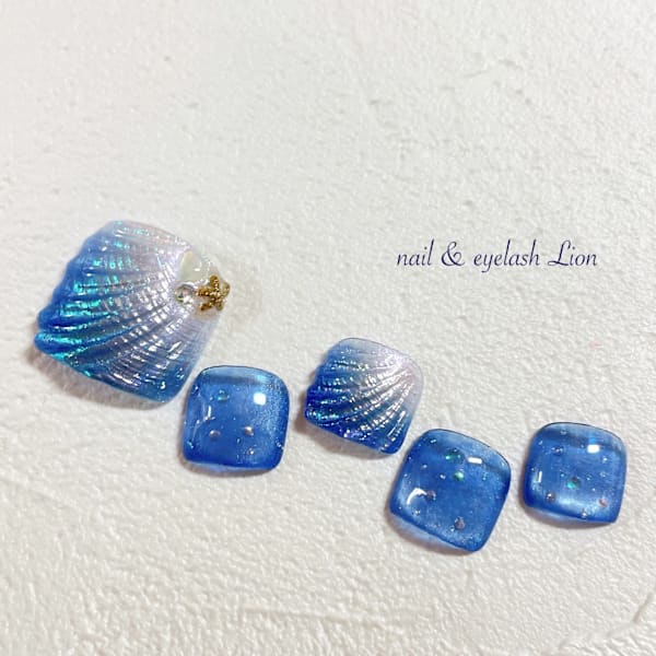 貝殻フットネイル|nail ＆ eyelash Lion 池袋