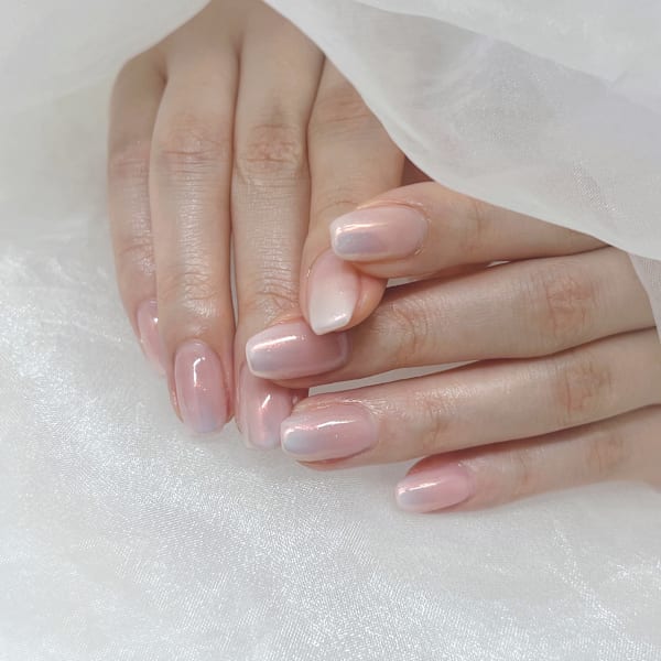 【シンプル】オレンジミラーのグラデーション♪|Nail Salon DANAE GINZA