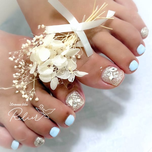 【フット】Simpleコース|L’oiseau bleu Relier【パラジェル登録店/ケア重視/個室/フィルイン/大人ネイル】