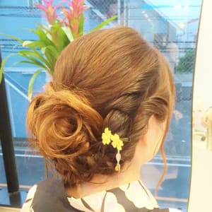 オススメ順 30代 和服 着物 編み込み アッシュ ブラウンの髪型 ヘアスタイル 楽天ビューティ