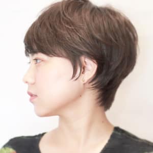 オススメ順 エレガント アッシュ ブラウン ベリーショートの髪型 ヘアスタイル 楽天ビューティ