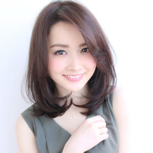 オススメ順 パーマ 黒髪 ミディアムの髪型 ヘアスタイル 楽天ビューティ