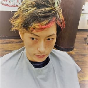 メンズのオススメ順 カラー シャギー イエロー オレンジの髪型 ヘアスタイル 楽天ビューティ