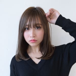 オススメ順 カット セミロングの髪型 ヘアスタイル 楽天ビューティ