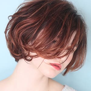 オススメ順 カラー グラデーション レッド ピンク ショートの髪型 ヘアスタイル 楽天ビューティ