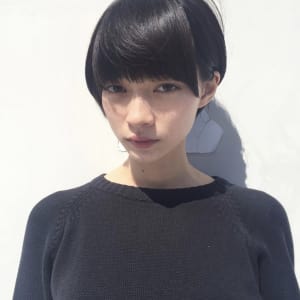 オススメ順 ストレート 黒髪 ショートの髪型 ヘアスタイル 楽天ビューティ