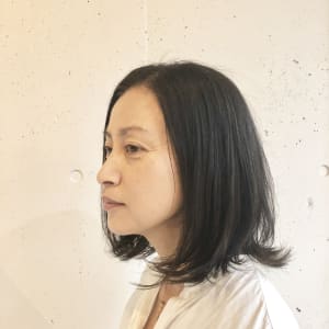 オススメ順 40代 レイヤー 黒髪 セミロングの髪型 ヘアスタイル 楽天ビューティ