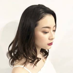 オススメ順 モード ストレート 黒髪 セミロングの髪型 ヘアスタイル 楽天ビューティ