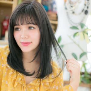 オススメ順 30代 パーマ ストレート 黒髪の髪型 ヘアスタイル 楽天ビューティ