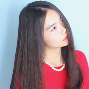 オススメ順 30代 ストレートパーマ 黒髪 ロングの髪型 ヘアスタイル 楽天ビューティ