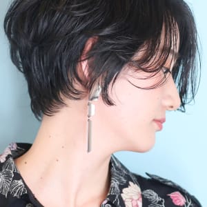 オススメ順 グラデーション 黒髪 ショートの髪型 ヘアスタイル 楽天ビューティ