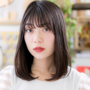 オススメ順 モード ストレート 黒髪 ミディアムの髪型 ヘアスタイル 楽天ビューティ