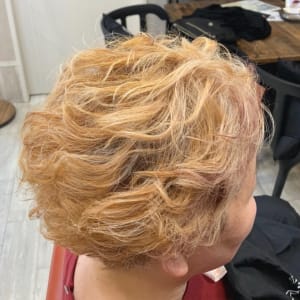 オススメ順 50代 ツーブロック イエロー オレンジ ベリーショートの髪型 ヘアスタイル 楽天ビューティ