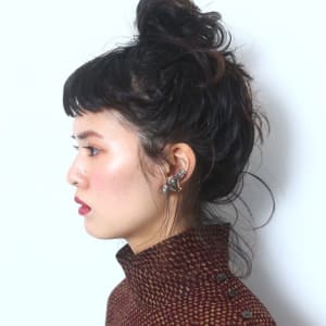 オススメ順 ヘアアレンジ クール 黒髪 ミディアムの髪型 ヘアスタイル 楽天ビューティ